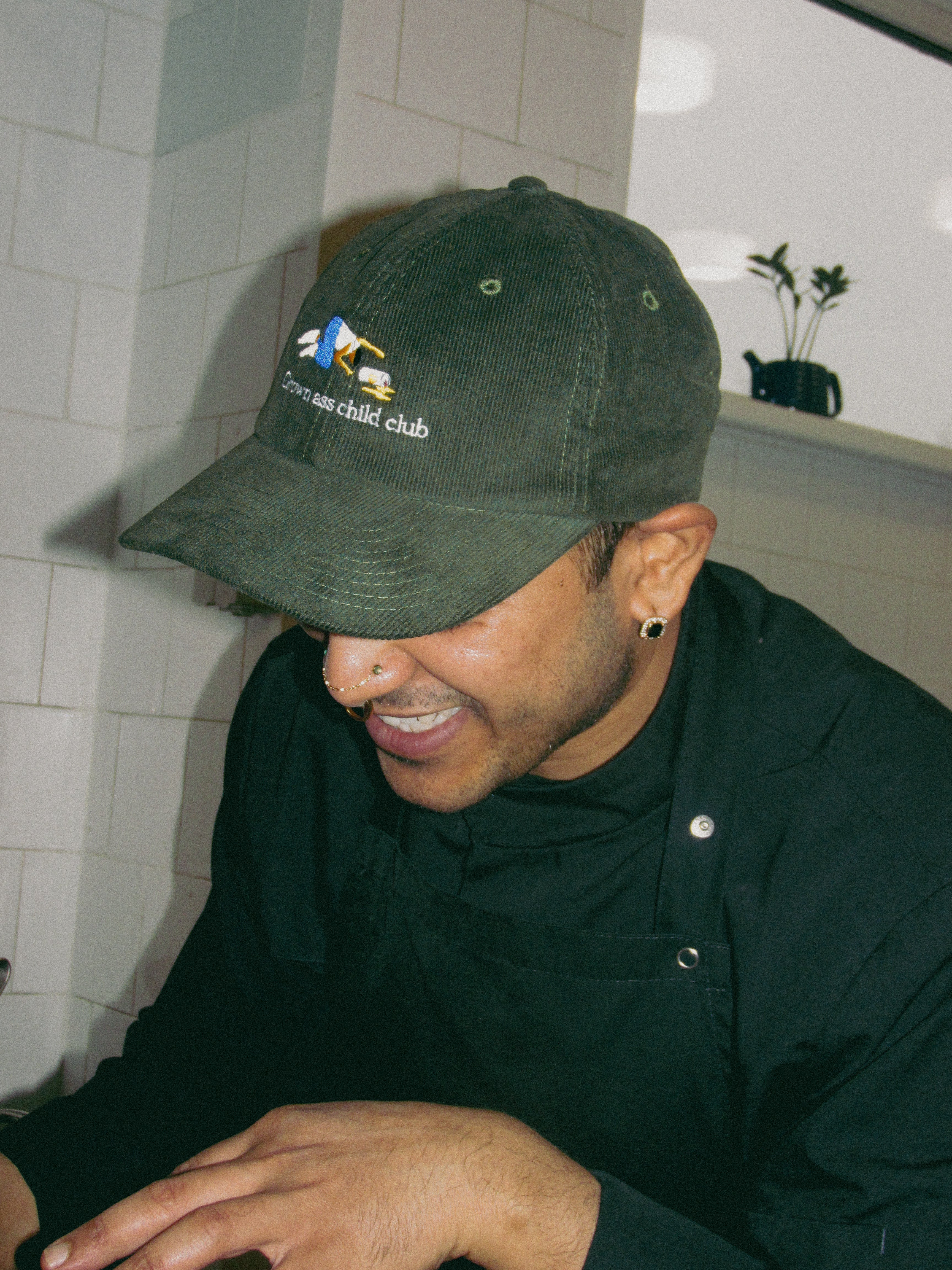 Grown ass child club cap (Dark Olive)