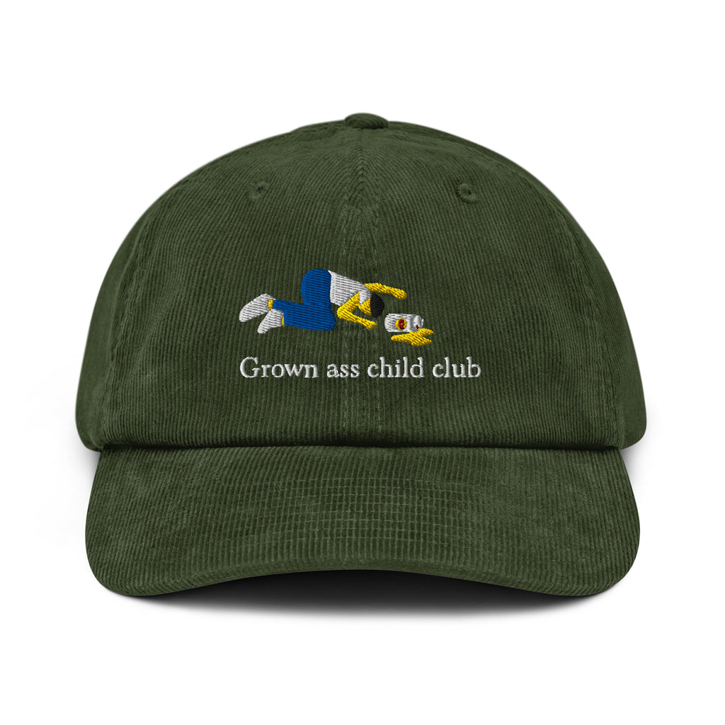 Grown ass child club cap (Dark Olive)