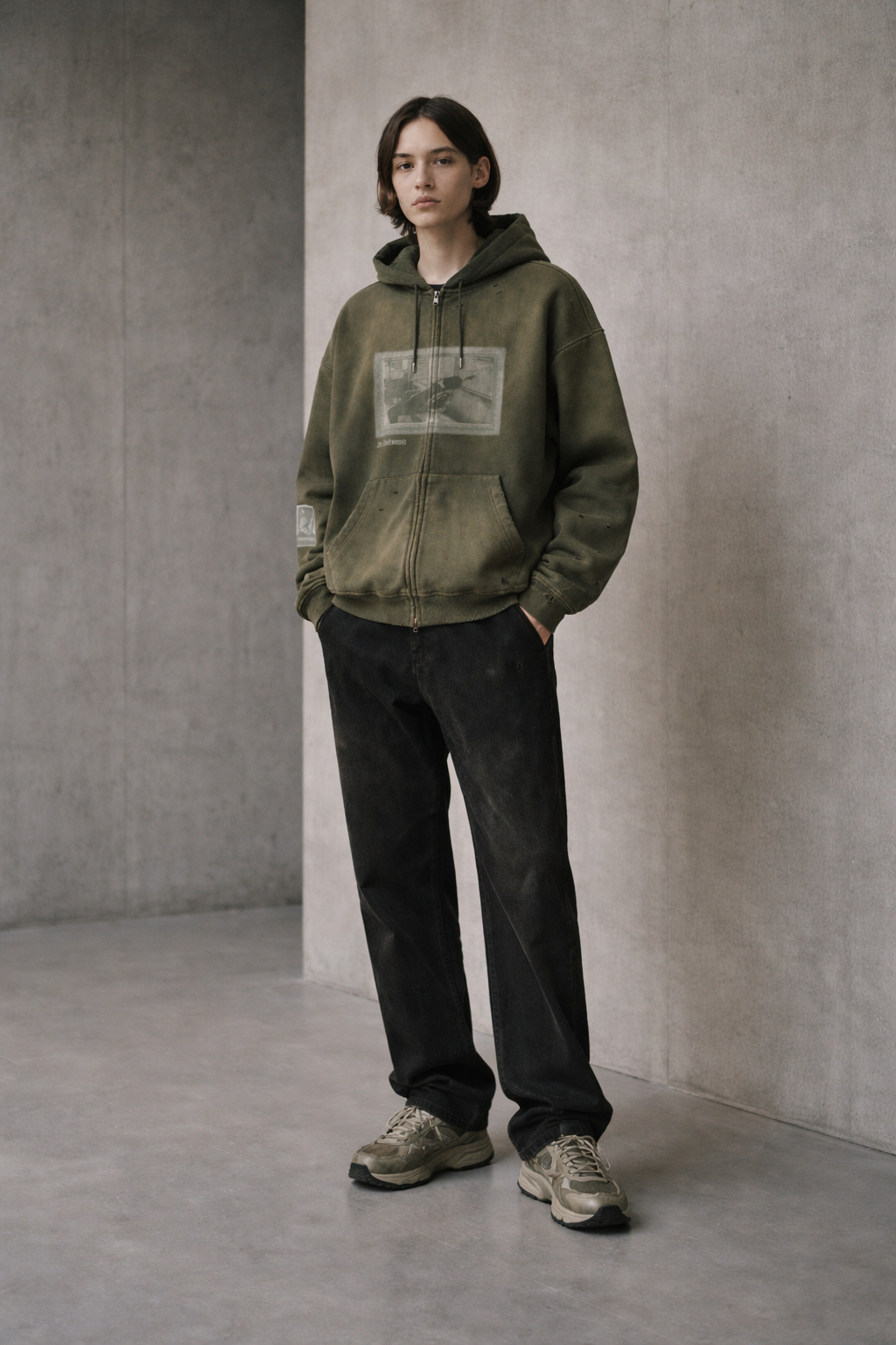 Blottoman Distressed Hoodie