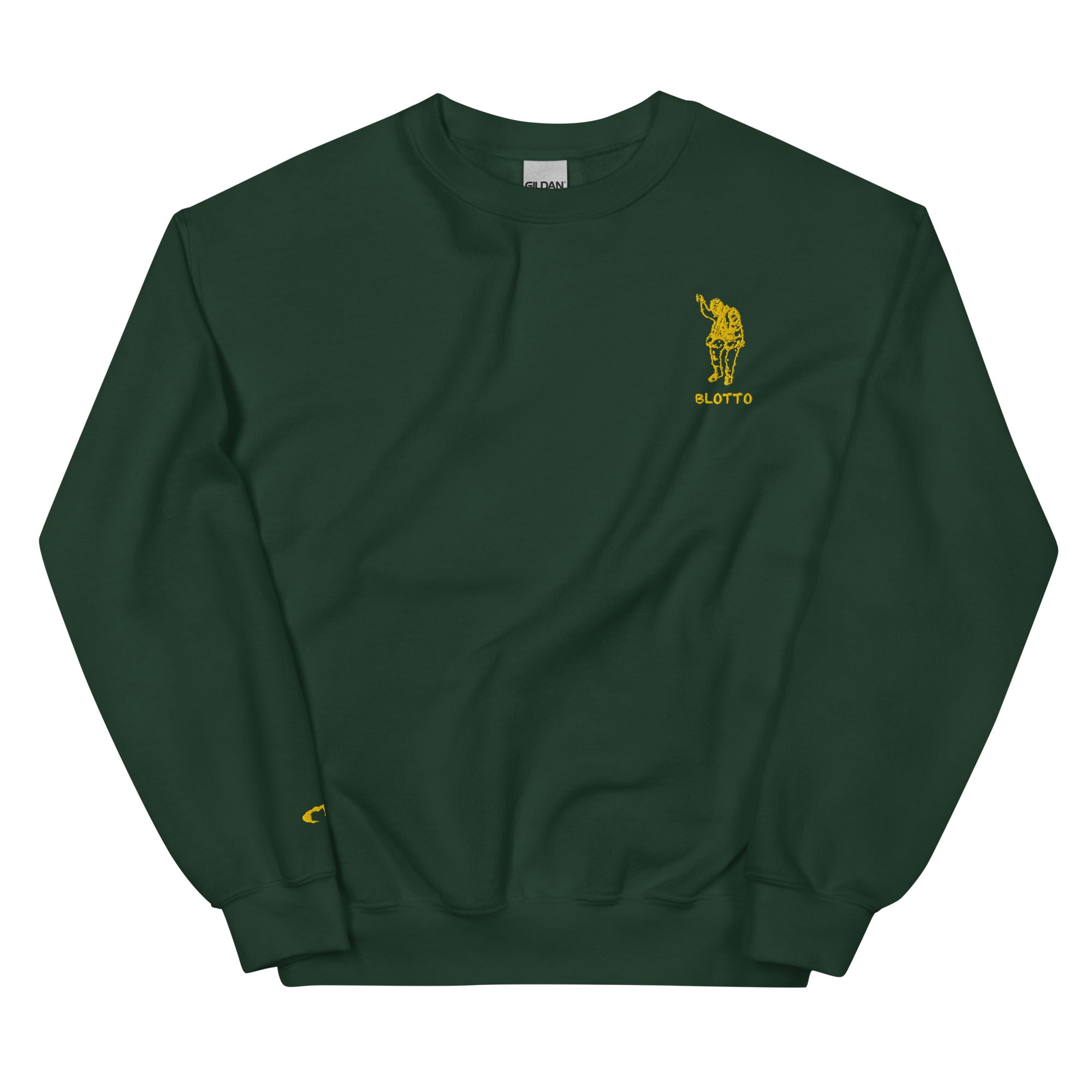 Drunk man embroidery crewneck